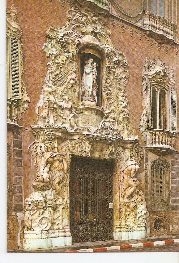 Postal 029718 : Valencia. Portada del Palacio del Marques de Dos Aguas