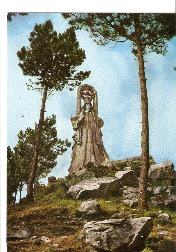 Postal 029747 : Bayona (Galicia) Virgen de la Roca