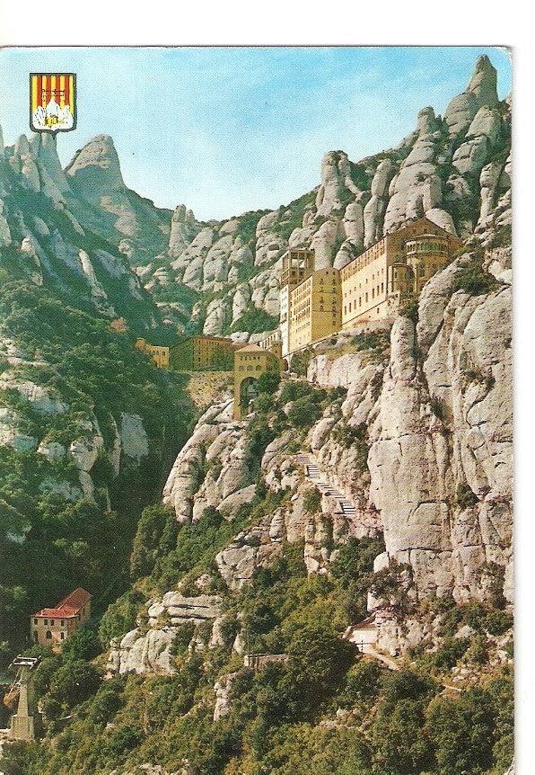 Postal 029748 : Montserrat. El Monasterio y Aereo del Llobregat