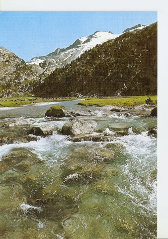 Postal 029755 : Benasque (Huesca) Pirineo Aragones Aiguayut al fondo Aneto