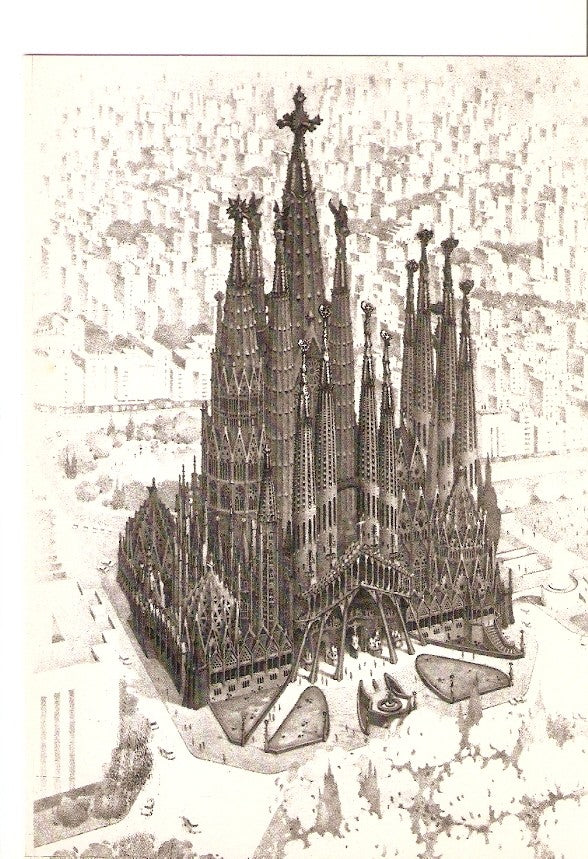 Postal 029763 : Barcelona. Templo Expiatorio de la Sagrada Familia