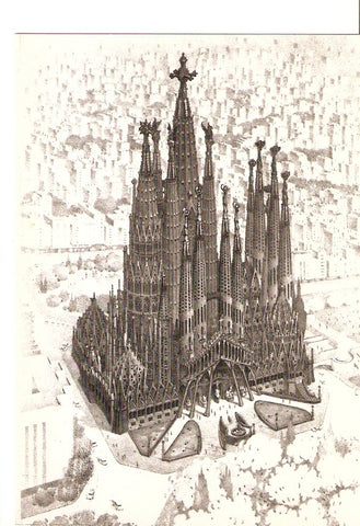 Postal 029763 : Barcelona. Templo Expiatorio de la Sagrada Familia