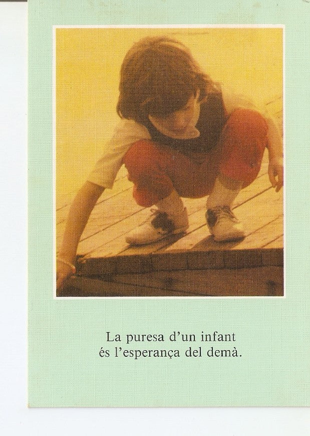 Postal 029786 : La puresa dun infant es lesperança del dema