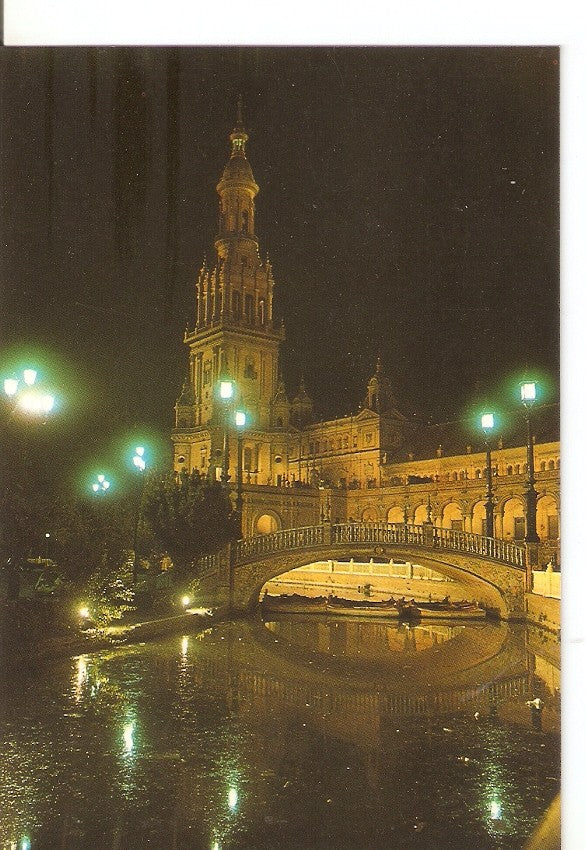 Postal 029788 : Sevilla Plaza de España. Puente sobre el canal