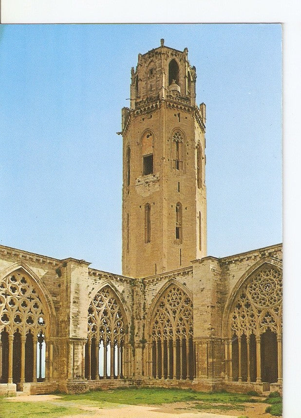 Postal 029791 : Lerida Seo Antigua. Detalle del claustro y torre