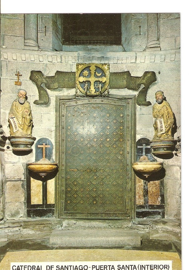 Postal 029827 : Santiago Compostela. Catedral interior. Puerta Santa