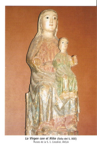 Postal 029913 : La Virgen con el Niño (Talla del S. XIII) Museo de la S. I. Catedral. Avila