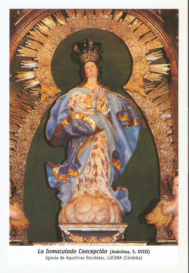 Postal 029916 : La Inmaculada Concepcion (Anonima S. XVIII) Iglesia de Agustinas Recoletas. Lucena (Cordoba)