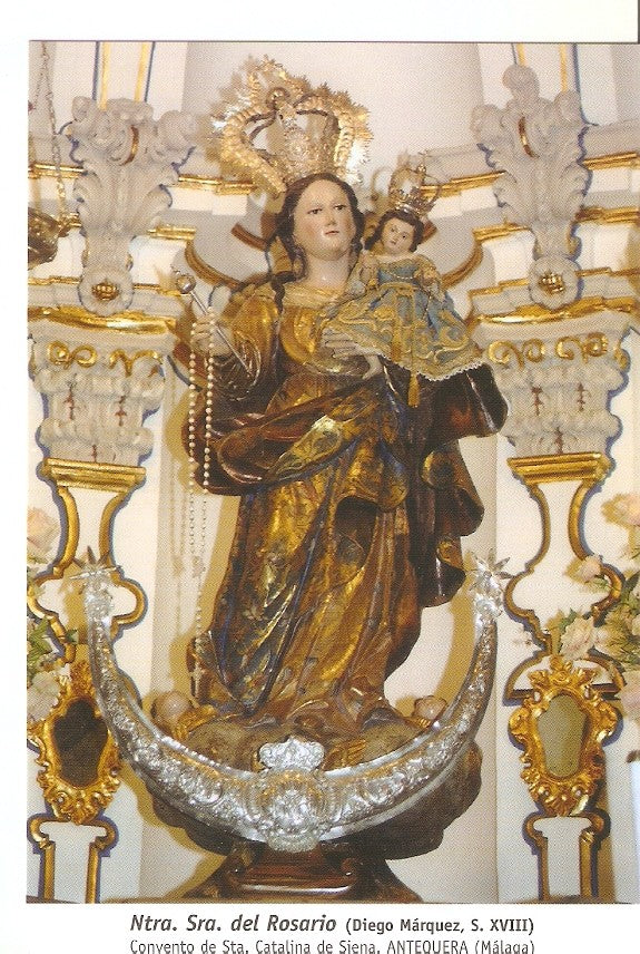Postal 029934 : Ntra. Sra. Del Rosario (Diego Marquez S. XVIII) Convento de Sta. Catalina de Siena. Antequera (Malaga)