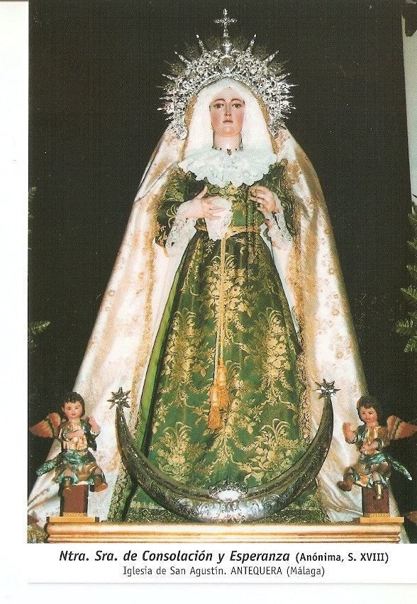 Postal 029936 : Ntra. Sra. De Consolacion y Esperanza (Anonima S. XVIII) Iglesia de San Agustin. Antequera (Malaga)