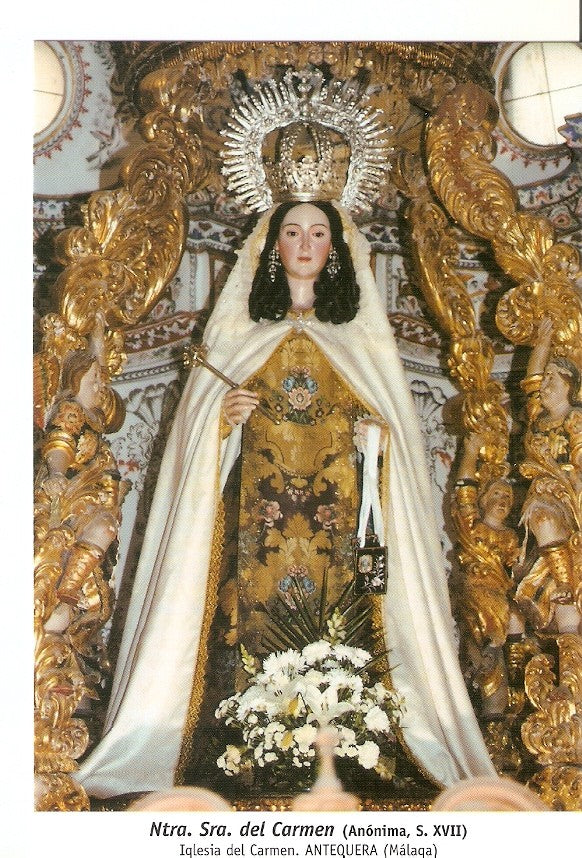 Postal 029937 : Ntra. Sra. Del Carmen (Anonima S. XVIII) Iglesia del Carmen. Antequera (Malaga)