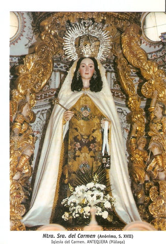 Postal 029937 : Ntra. Sra. Del Carmen (Anonima S. XVIII) Iglesia del Carmen. Antequera (Malaga)