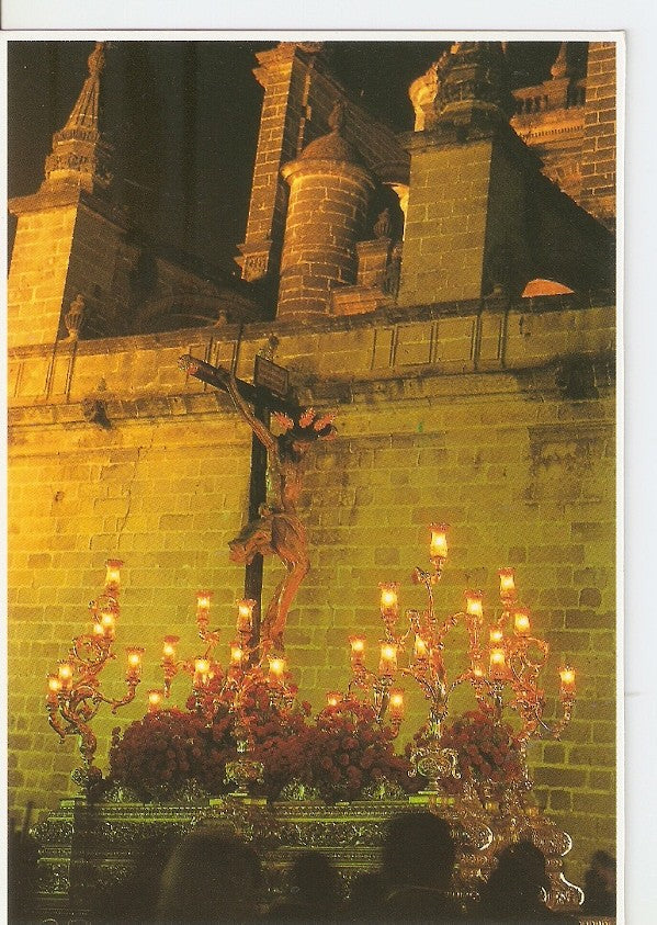 Postal 029951 : El Santo Crucifijo por la Catedral Semana Santa de Jerez