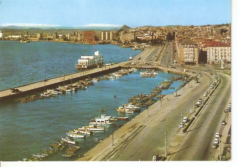 Postal 030060 : Santander. Vista del puerto. Al fondo los Picos de Europa