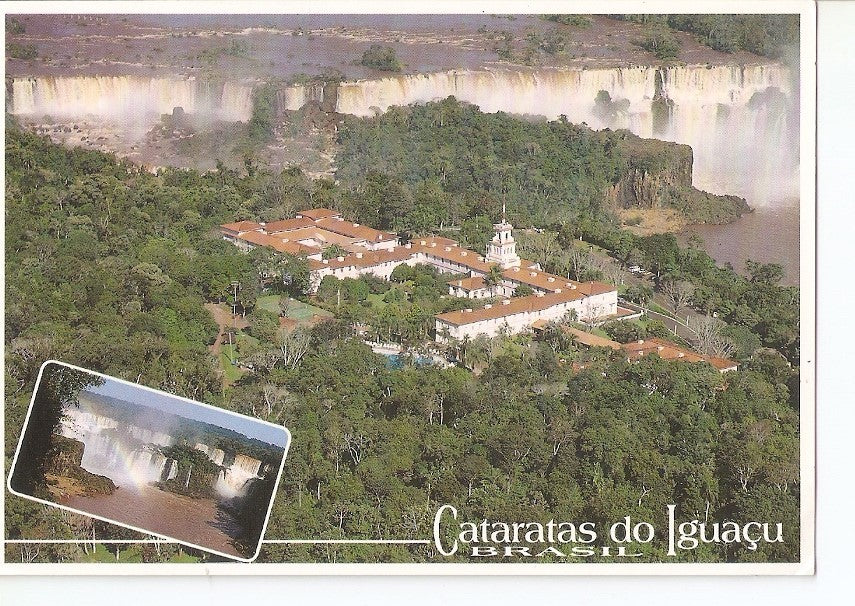 Postal 030077 : Cataratas do Iguaçu Brasil. Vista aerea do Hotel das Cataratas