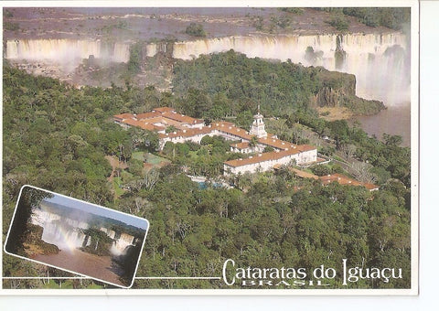Postal 030077 : Cataratas do Iguaçu Brasil. Vista aerea do Hotel das Cataratas
