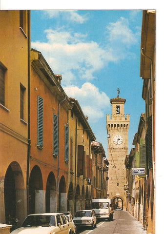 Postal 030112 : Castel S. Pietro Terme - Stazione di Cura e Soggiorno. Cours Matteotti Avenue Clock Tower