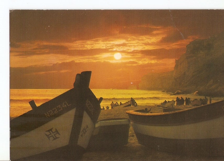 Postal 030115 : Nazare (Portugal). Sunset