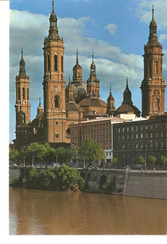 Postal 030128 : Zaragoza Templo Metropolitano del Pilar y Rio Ebro
