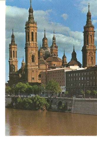 Postal 030128 : Zaragoza Templo Metropolitano del Pilar y Rio Ebro