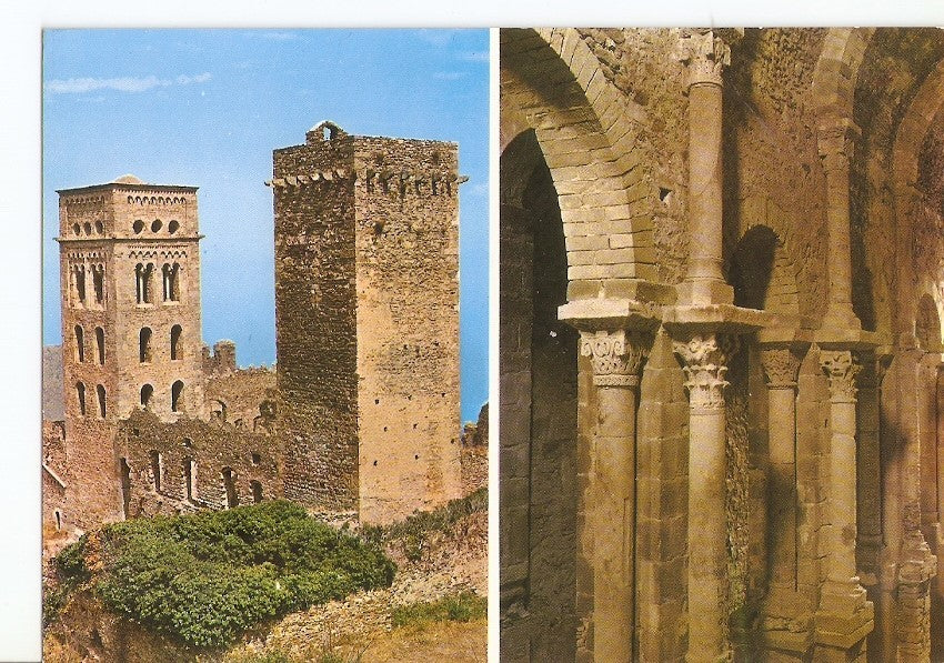 Postal 030130 : Costa Brava Monasterio de San Pedro de Roda Interior y Torres