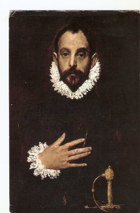 Postal 030176 : Museo del Prado. El Caballero de la Mano al Pecho. Greco