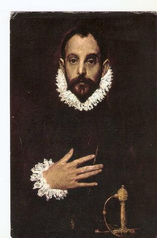 Postal 030176 : Museo del Prado. El Caballero de la Mano al Pecho. Greco