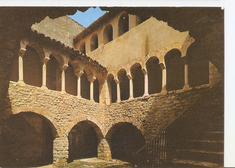 Postal 030248 : Besalu (Gerona). Patio casa Llaudes. Antigua Casa Cornella
