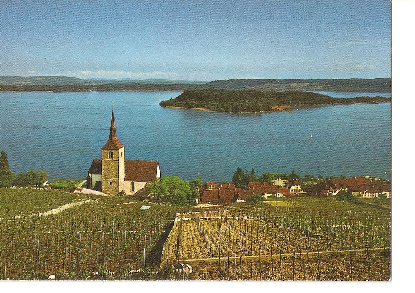 Postal 030249 : Ligerz am Bielersee mit St. Peters-Insel Gleresse