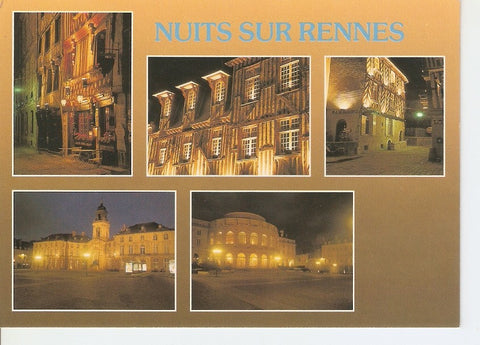 Postal 030253 : Rennes (ille et Vilaine). Les vieux quartiers lHotel de ville et la theâtre