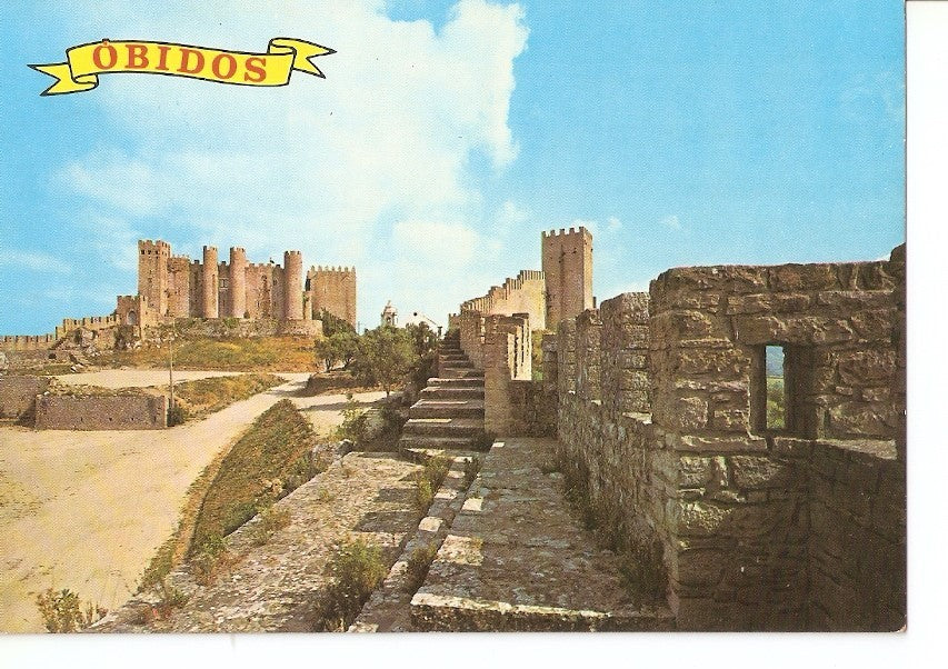 Postal 030258 : Obidos - Portugal Murallas del Castillo