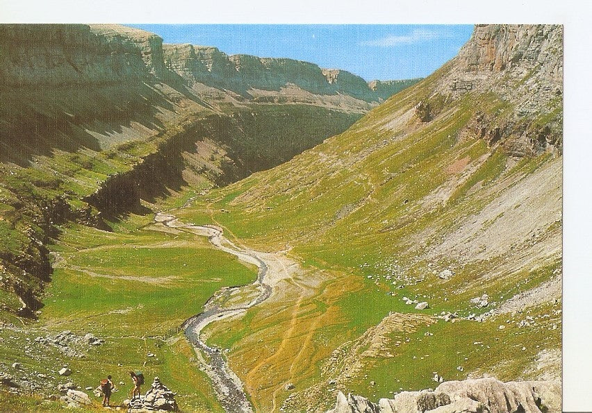 Postal 030263 : Parque Nacional de Ordesa (Pirineo Aragones). Circo de Soaso y Faja Pelay desde las Clavijas de Soaso. Buen estado general