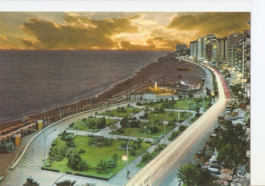 Postal 030269 : Costa del Sol - Fuengirola. Vista nocturna del Paseo Maritimo