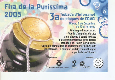 Postal 030517 : Fira de la Purissima 3a Trobada dintercanvi de plaques de Cava