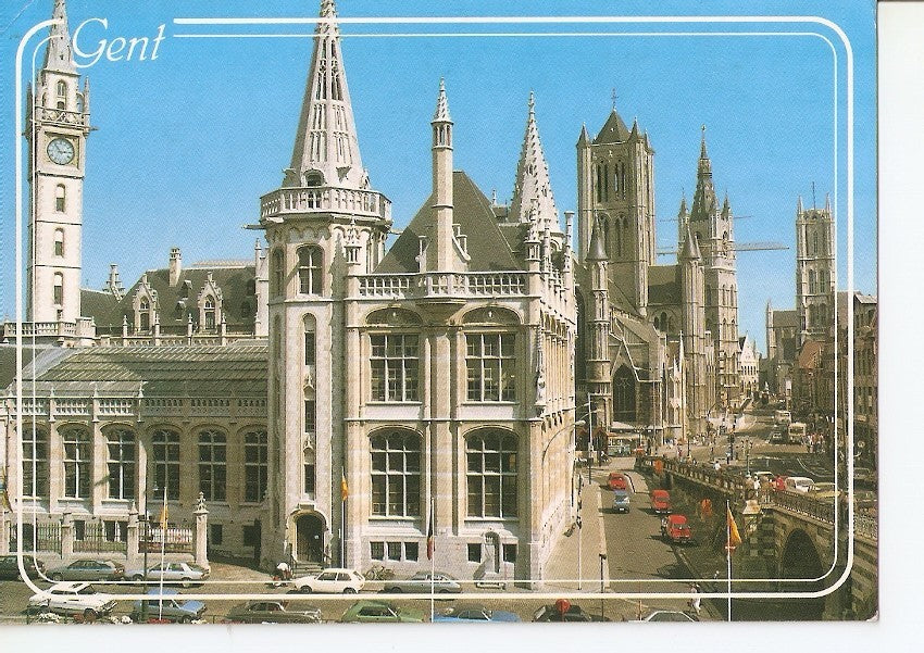 Postal 031869 : Gent - Gand Pont Sain-Michel et lHotel de Poste