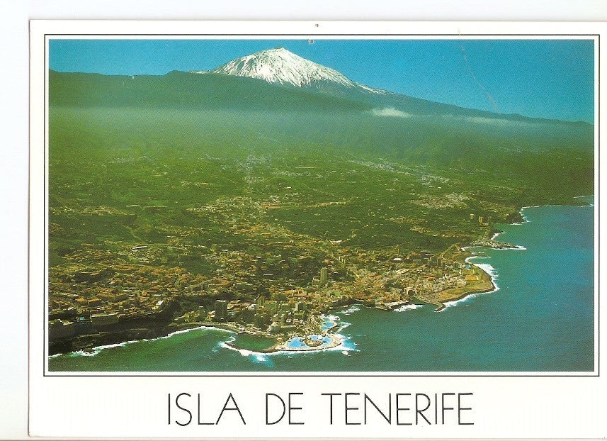 Postal 030561 : Isla de Tenerife. Puerto de la Cruz al fondo el Teide