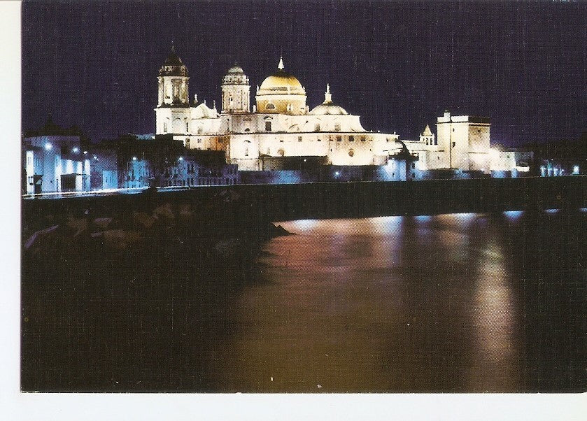 Postal 030578 : Cadiz. Nocturno de la Catedral