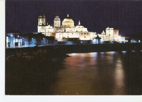 Postal 030578 : Cadiz. Nocturno de la Catedral