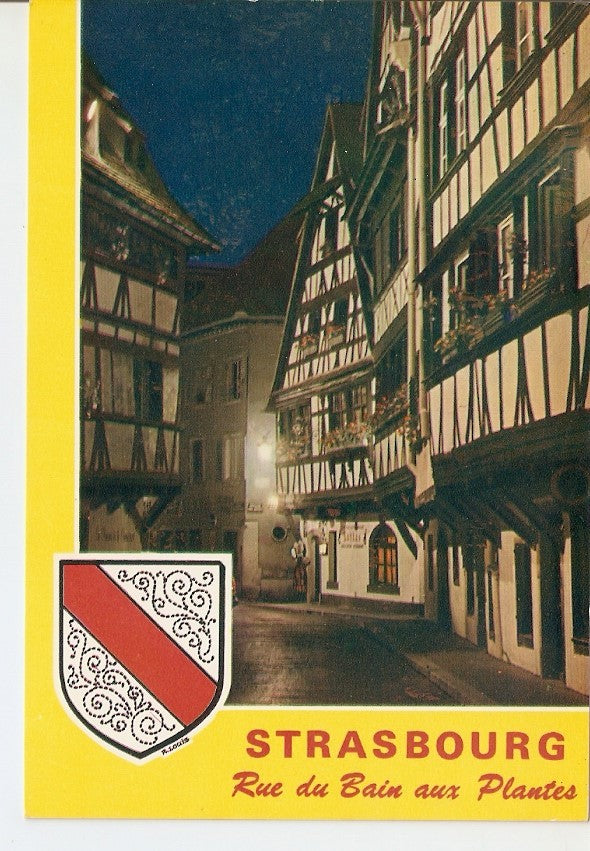 Postal 030631 : Strasbourg la nuit La Rue du Bain-aux--Plantes