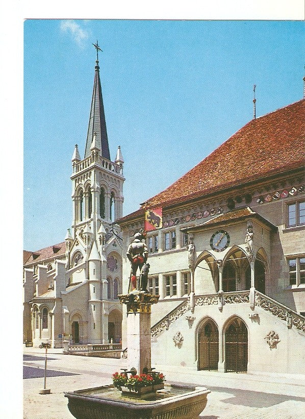 Postal 030668 : Bern / Berne. Rathaus mit Venner-Brunnen