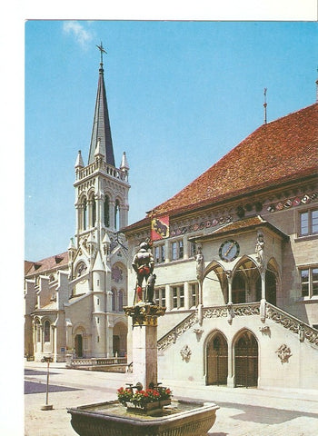 Postal 030668 : Bern / Berne. Rathaus mit Venner-Brunnen