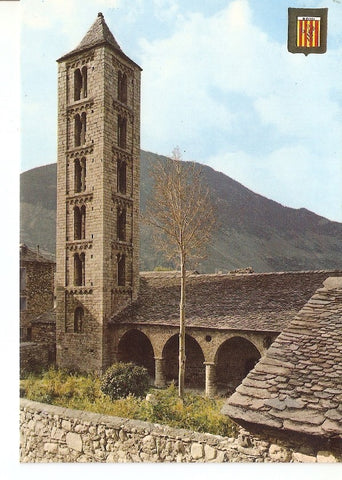 Postal 030751 : Pirineu Catala (Lleida). Vall de Bohi. Erill Lavall. Iglesia romanica de Santa Eulalia