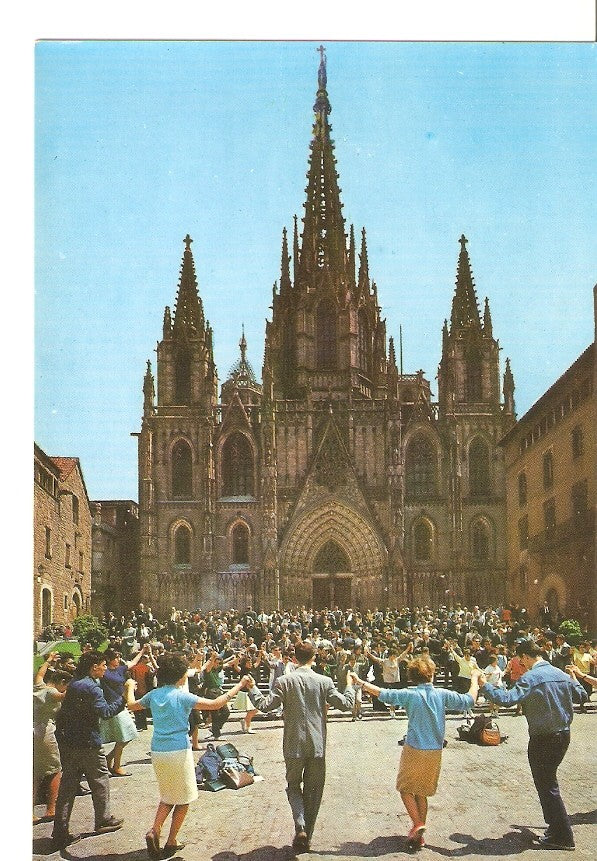 Postal 030079 : Barcelona. Sarnas enfrente a la Catedral