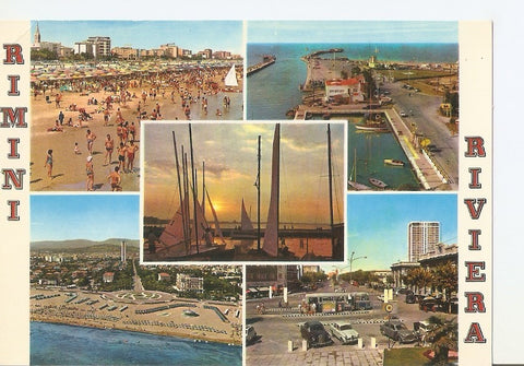 Postal 030874 : Grandi Alberghi sul mare. La Darsena. Rimini Riviera