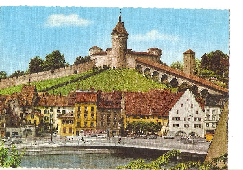 Postal 030889 : Schaffhausen. Part of the old city and town fortress Munot