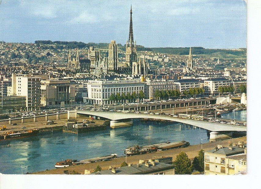 Postal 030964 : En Normadie. Rouen (Seine-Maritime). Pont Jeanne dArc La Cathedrale