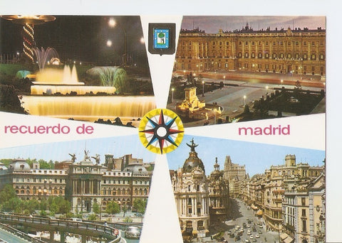 Postal 030983 : Madrid. Parque de atracciones - Palacio de Oriente Pl. del Emperador Carlos V - Gran Via