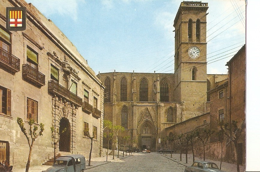 Postal 030992 : Manresa (Barcelona). Basilica de Sta Maria de la Seo fachada lateral norte (siglo XIV)