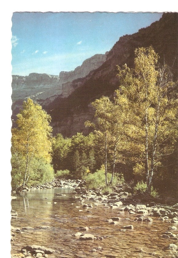 Postal 031025 : Pirineos Aragoneses. Parque Nacional de Ordesa. Paisaje desde el Arazas
