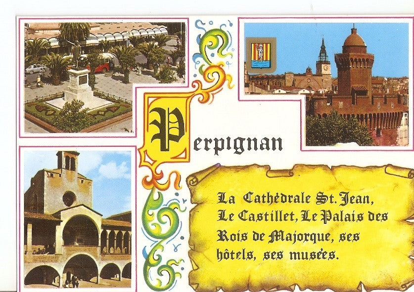 Postal 031101 : Le Castillet. Le Palais des rois de Majorque. La place Arago